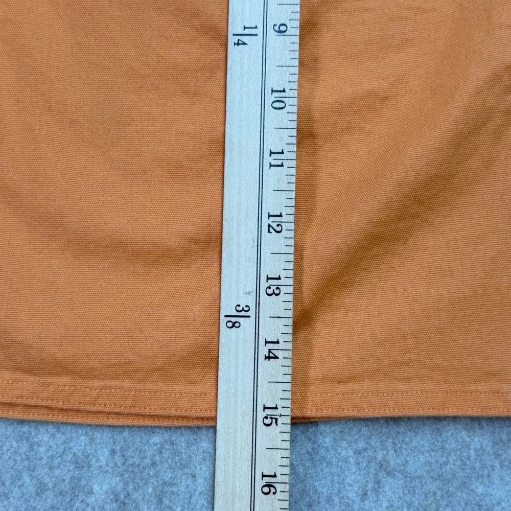 Express Orange Cotton Blend Zip Front Mini Skirt Size 6 Y2K Bright Preppy